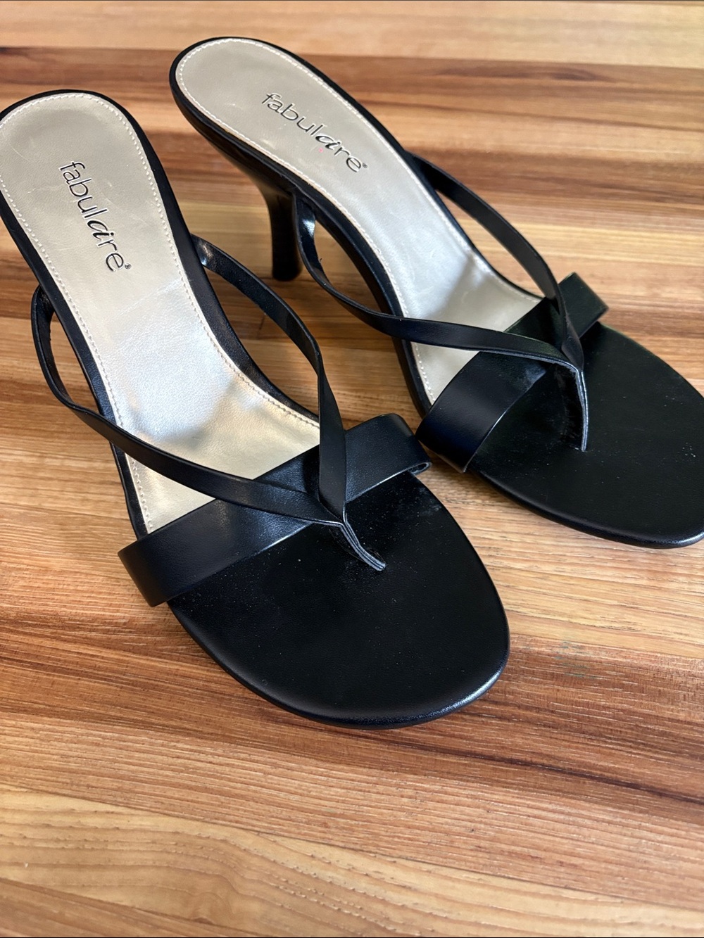 Fabulaire Black Strappy Heeled Sandals